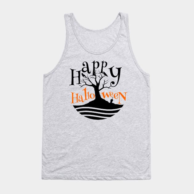 Happy Halloween - Halloween Gift Tank Top by Designerabhijit
